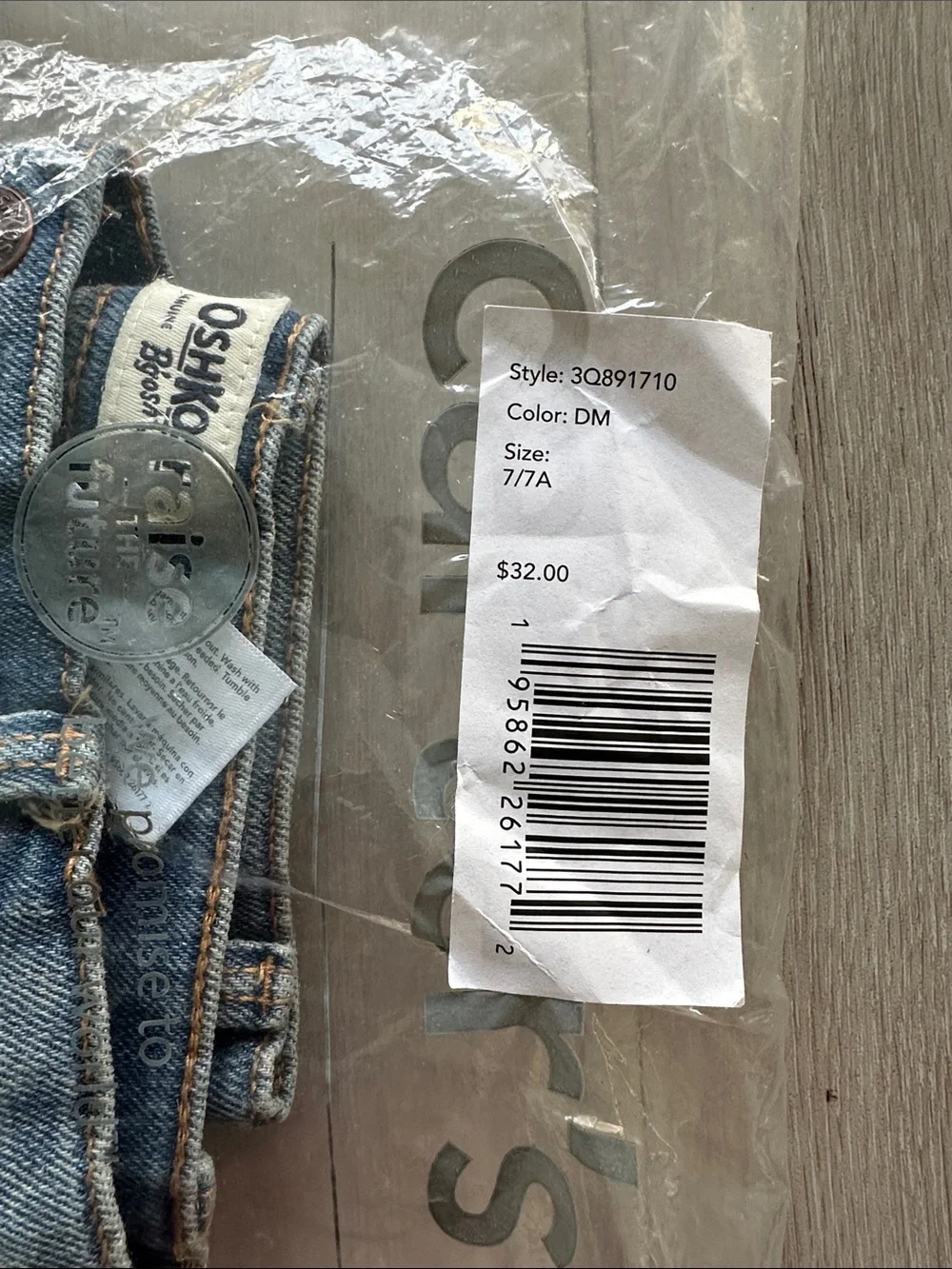 OshKosh B'gosh Kid Girls Denim Shorts Blue 7 NWT IN PACKAGE